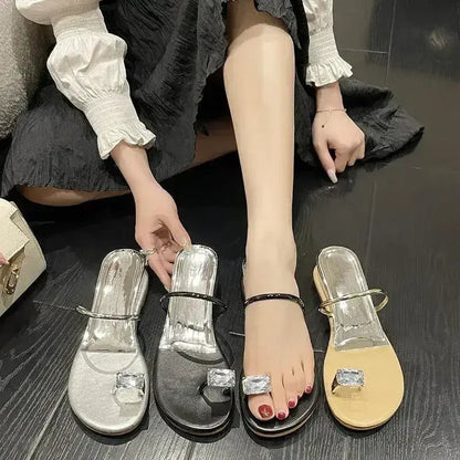 Rhinestone Beach Flip Flops - Glam Sandals | Femstylo