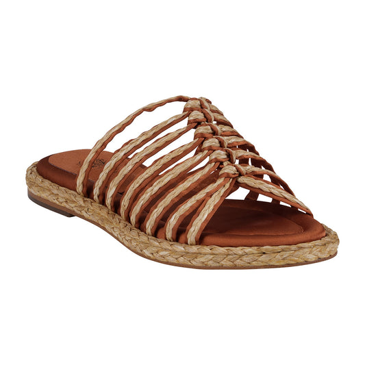 Women's Phoenix Cognac Espadrille Strappy Flat Sandals