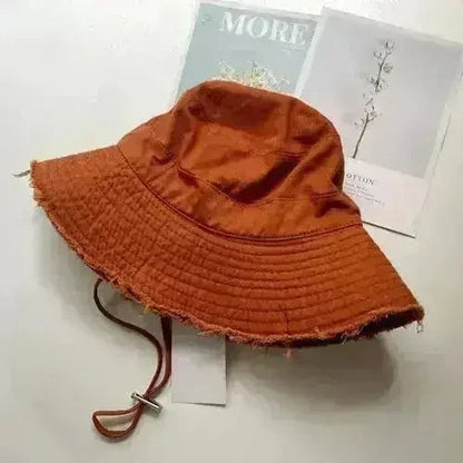Luxury Bucket Beach Hat - Y2K Wide Brim Sun Hat - Wedding & Party Elegant