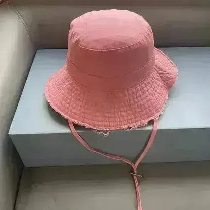 Luxury Bucket Beach Hat - Y2K Wide Brim Sun Hat - Wedding & Party Elegant