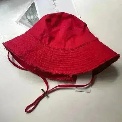 Luxury Bucket Beach Hat - Y2K Wide Brim Sun Hat - Wedding & Party Elegant
