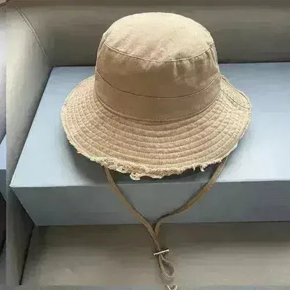 Luxury Bucket Beach Hat - Y2K Wide Brim Sun Hat - Wedding & Party Elegant