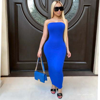 Sexy Chest Wrap Beach Dress | Sleeveless Maxi Summer Dress -femstylo