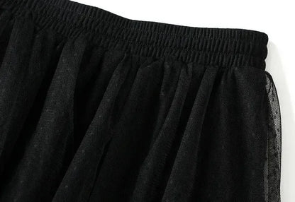 Women's High Waisted Slimming Sand Cake Skirt, Half Skirt, High-End Feeling Gauze, Long Skirt, Summer, , 2025 Hundred fold skirt