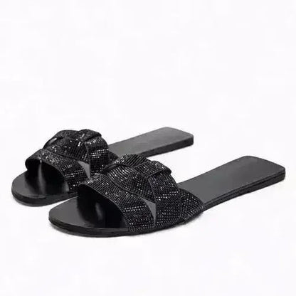 Designer Chic Flat Sandals - Animal Print & Comfort | Femstylo