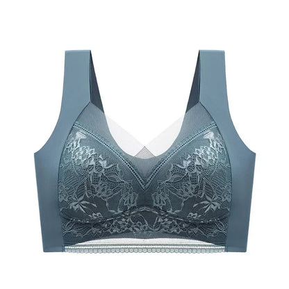 FallSweet Ice Silk Wireless Bra – Seamless Lace Bralette for Comfort