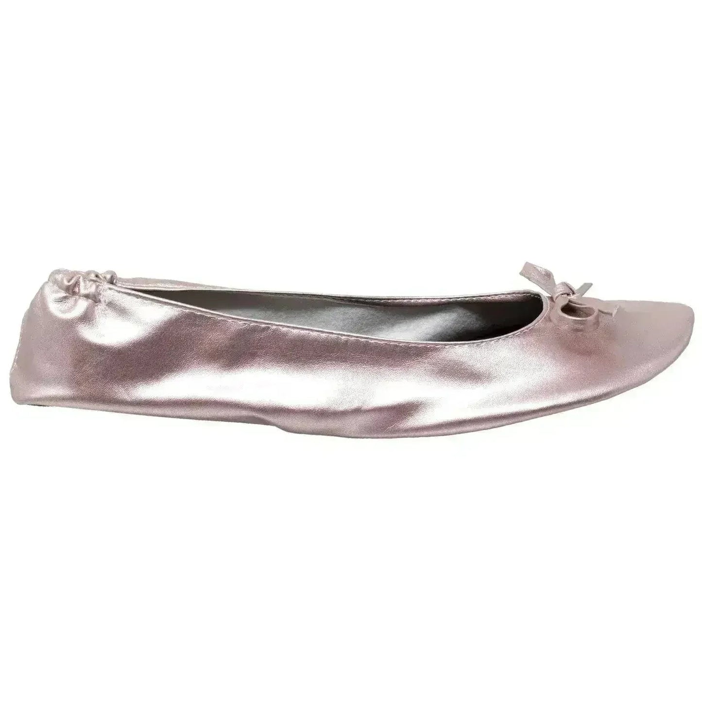 Foldable Ballet Flats Women's Travel Portable Comfortable Shoes Gold