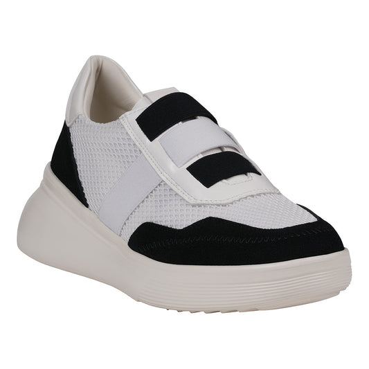 Women's Stefani Black Wedge Sneakers