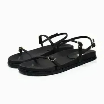 Designer Chic Flat Sandals - Animal Print & Comfort | Femstylo