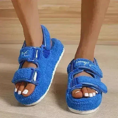 Thick Bottom Sandals - Women's Casual Colorblock Footwear | Femstylo