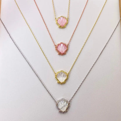 Shell-shaped Short Pendant Necklace for Women, Fashion Jewelry, Unique Gifts