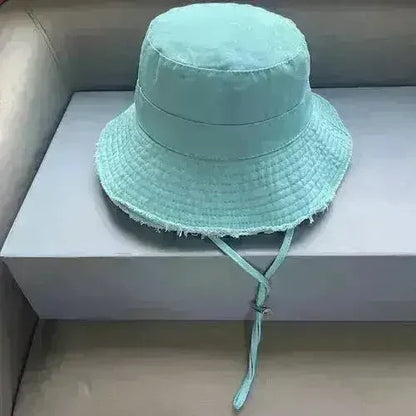 Luxury Bucket Beach Hat - Y2K Wide Brim Sun Hat - Wedding & Party Elegant