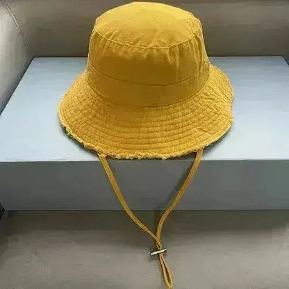 Luxury Bucket Beach Hat - Y2K Wide Brim Sun Hat - Wedding & Party Elegant