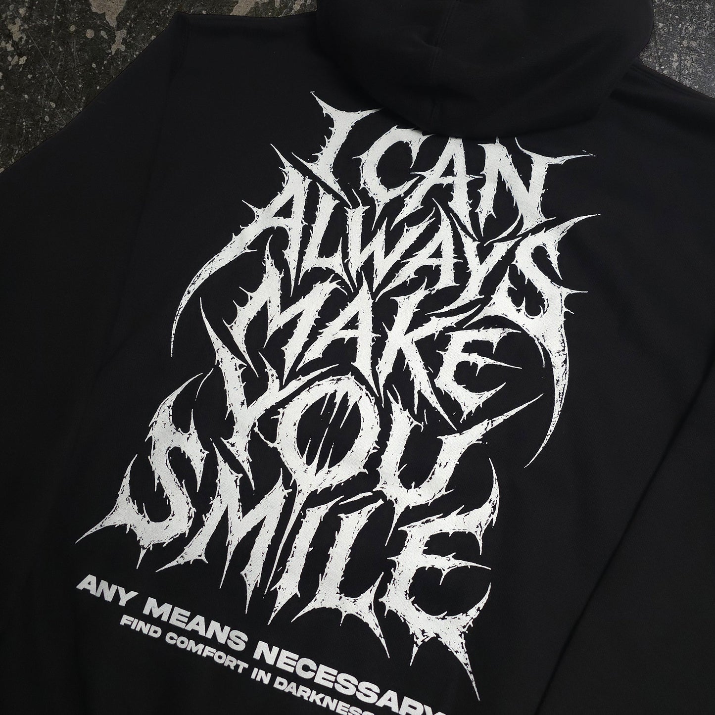 Always Smile Pullover Hoodie Black
