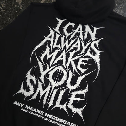 Always Smile Pullover Hoodie Black