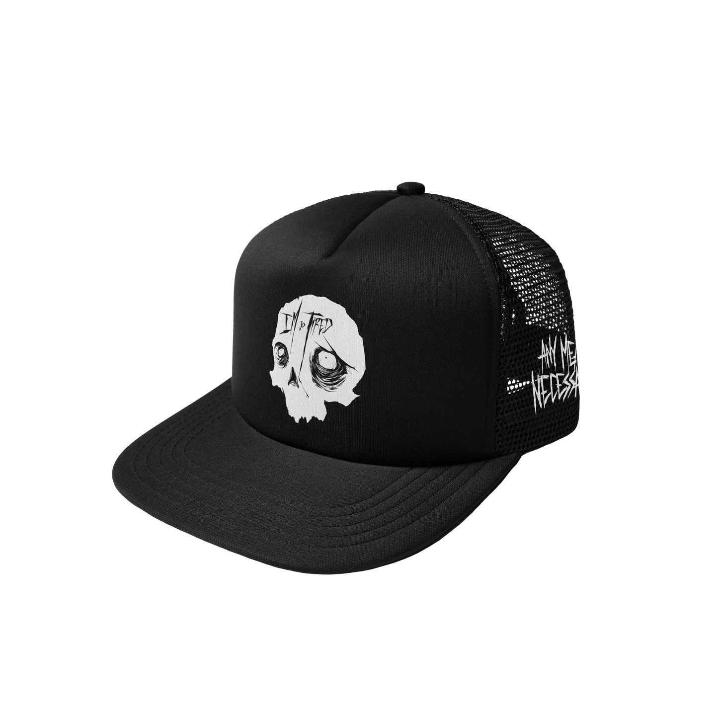 So Tired Trucker Hat Black