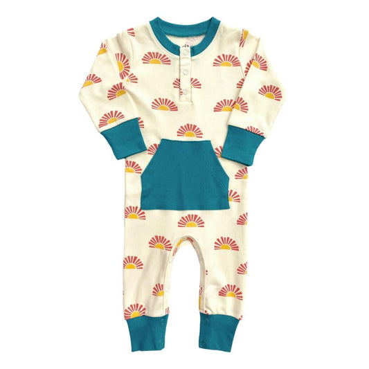 GOTS Certified Organic Cotton Playsuit - Sunrise