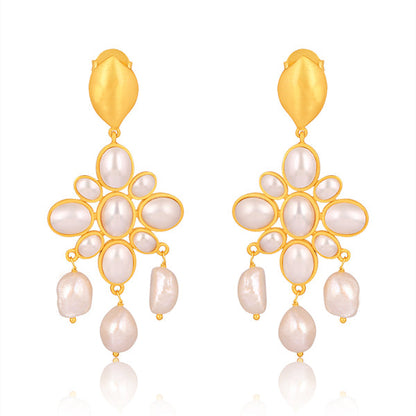 Swept Away Drop Earrings - Pearl