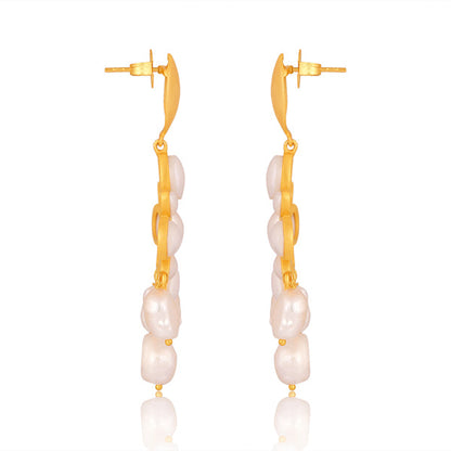 Swept Away Drop Earrings - Pearl
