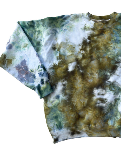 Ice-Dyed 90/10 Sweatshirt – Tree Moss