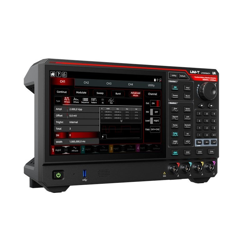 UTG9504T+ 500 MHz 4Ch Elite-Series Arbitrary Waveform Generator