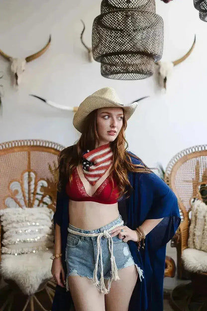 Boho Western Bead Chain Paper Hat - Summer Vacation Style | Femstylo