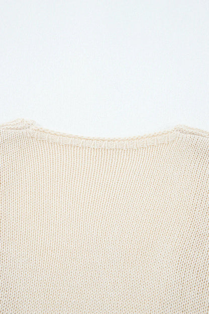 Smoke Gray Solid Color Hollow Knit Cardigan