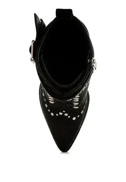 Punk Harness Boots - Studded High Heel Boots | Femstylo
