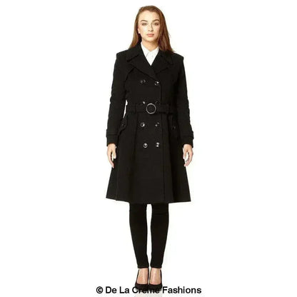 Wool Blend Double Breasted Coat (1201)