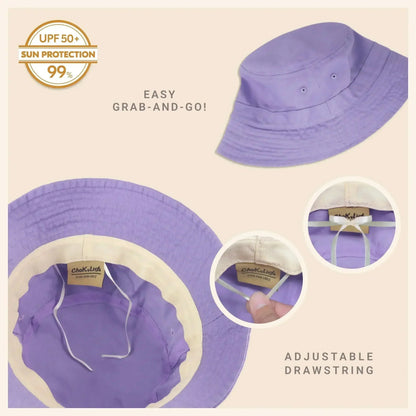 Canvas Bucket Hat - Washed Cotton Moldable Brim - UPF Sun Protection