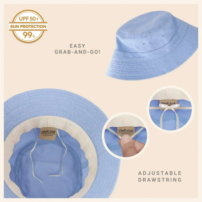 Canvas Bucket Hat - Washed Cotton Moldable Brim - UPF Sun Protection