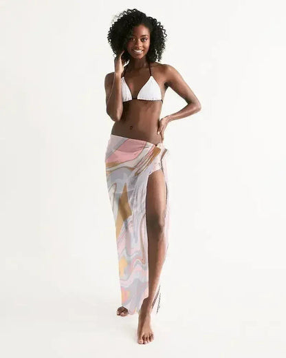 Sheer Love Marble Swimsuit Cover Up