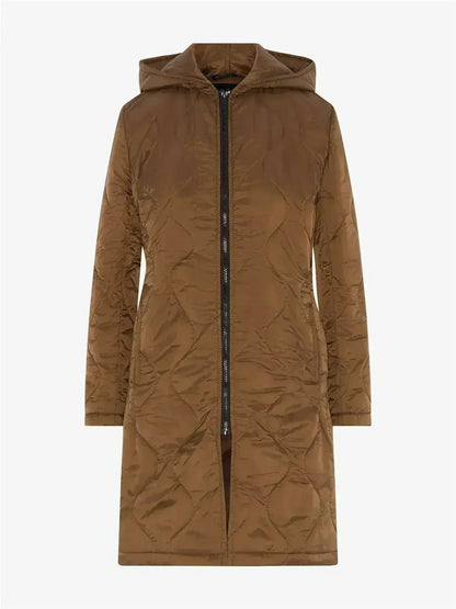 Quilted Down Jacket - Lightweight Hooded Coat | Femstylo