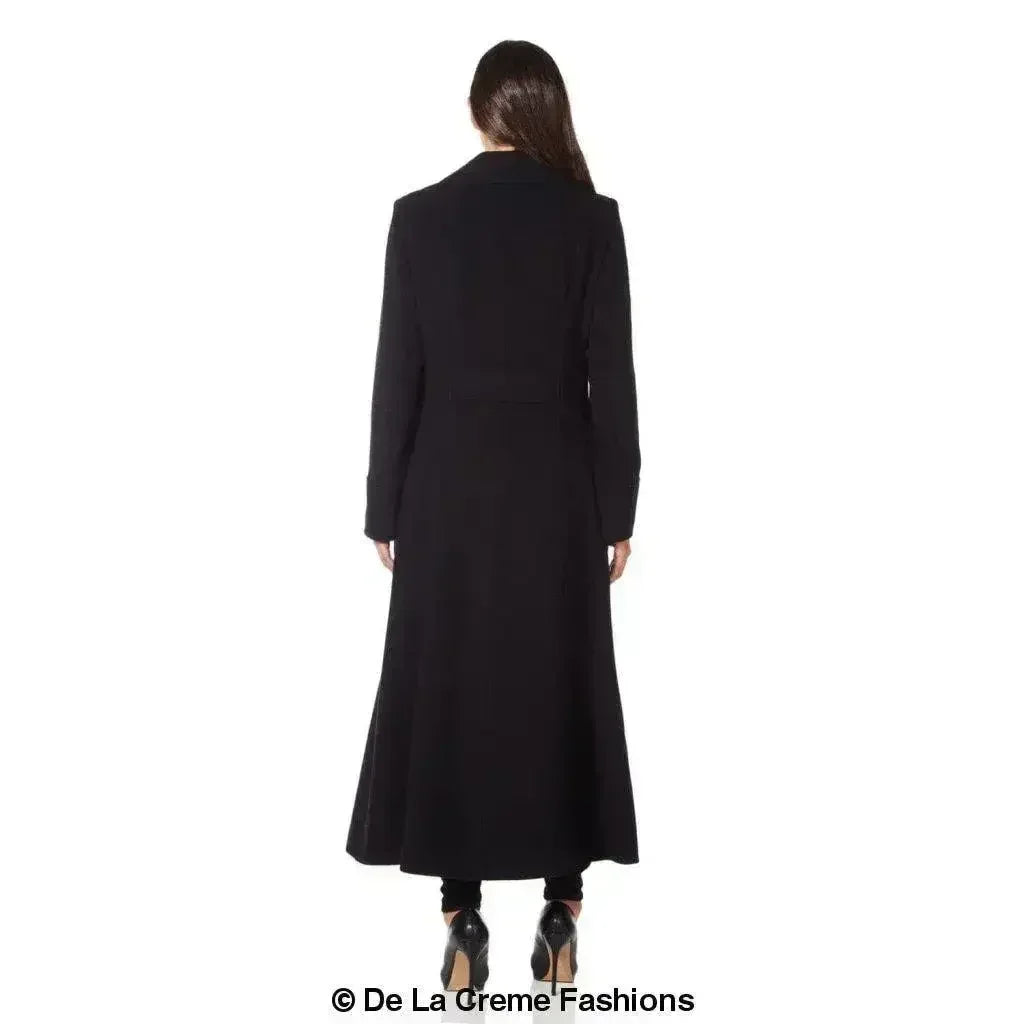Wool Blend Double Breasted Maxi Coat (2004-WOOL)