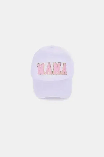 MAMA Chenille Patch Baseball Cap - Washed Cotton City Hat | Femstylo