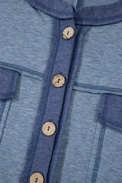 Jet Stream Patchwork Pocket Short Sleeve Jumpsuit