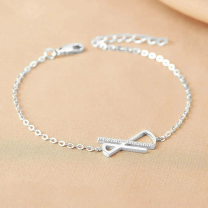 Infintity Charm Bracelet, Silver Infinite Jewelry, Stone Bracelet Fot