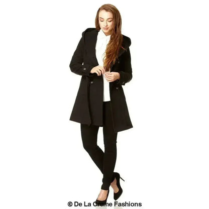 Slim Fit Shawl Hooded Coat (1325)