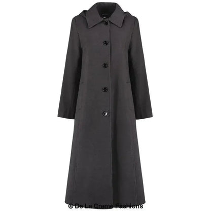 Faux Wool Longline Hooded Winter Coat