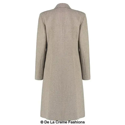 De La Creme - Women's Mohair Blend Longline Winter Coat