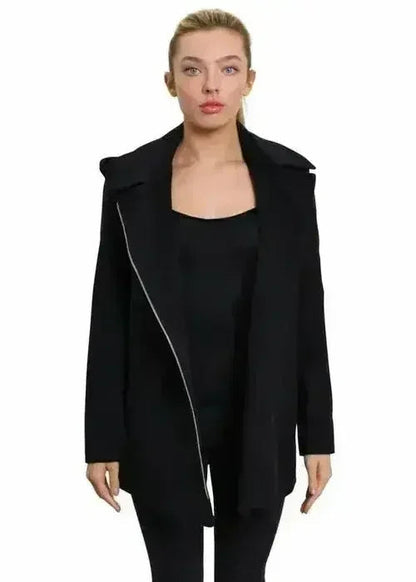 De La Creme Wool Blend Hooded Coat - Italian Fabric | Femstylo