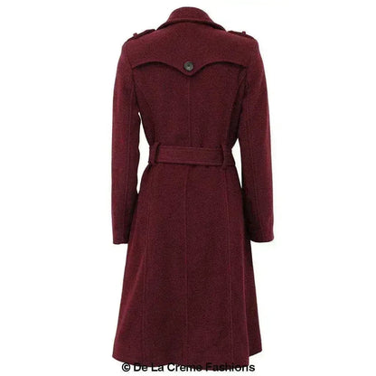 Wool Cashmere Military Coat - British Made | Femstylo