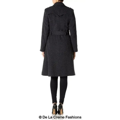 Wool Cashmere Military Coat - British Made | Femstylo