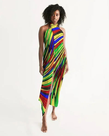 Sheer Multicolor Swimsuit Cover Up