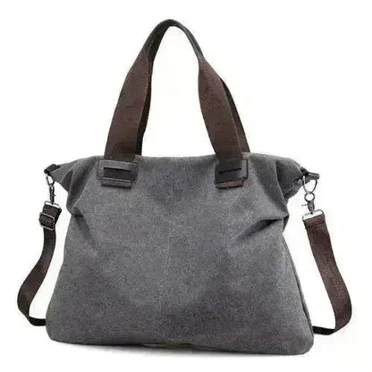 Casual Canvas Large Shoulder Bag For Young Women