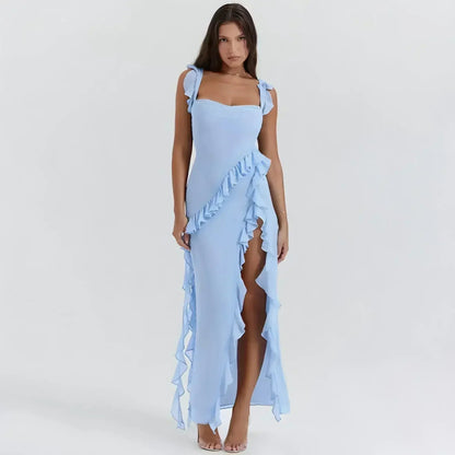 Female Summer Fashionable Stringy Selvedge Stitching Temperament Dress