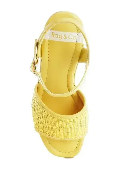 Mazaro Raffia Chunky Sandals