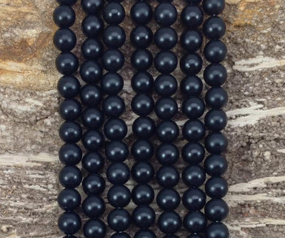 Matte Onyx aka Black Agate Round