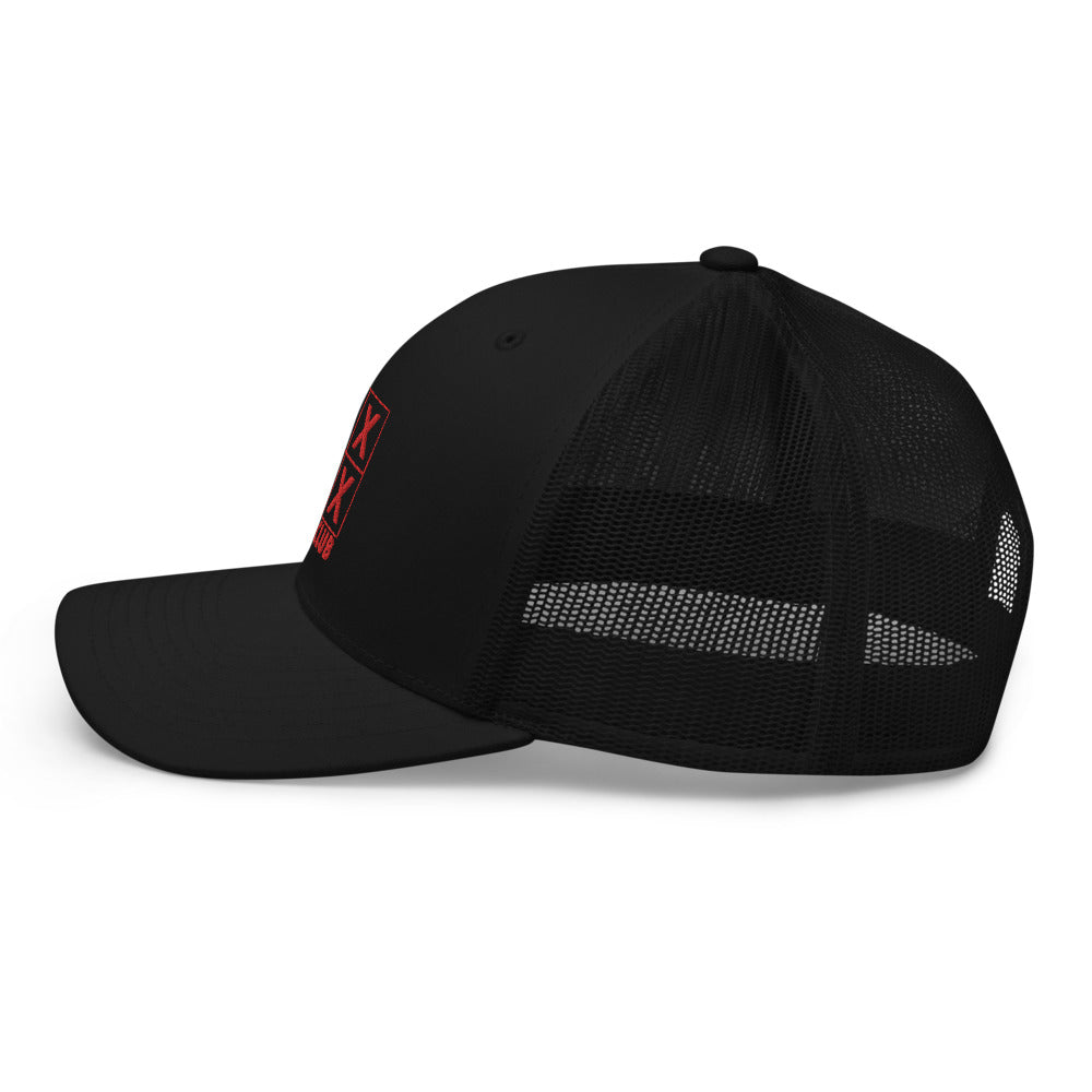 Four Box Logo Trucker Cap - Red Logo
