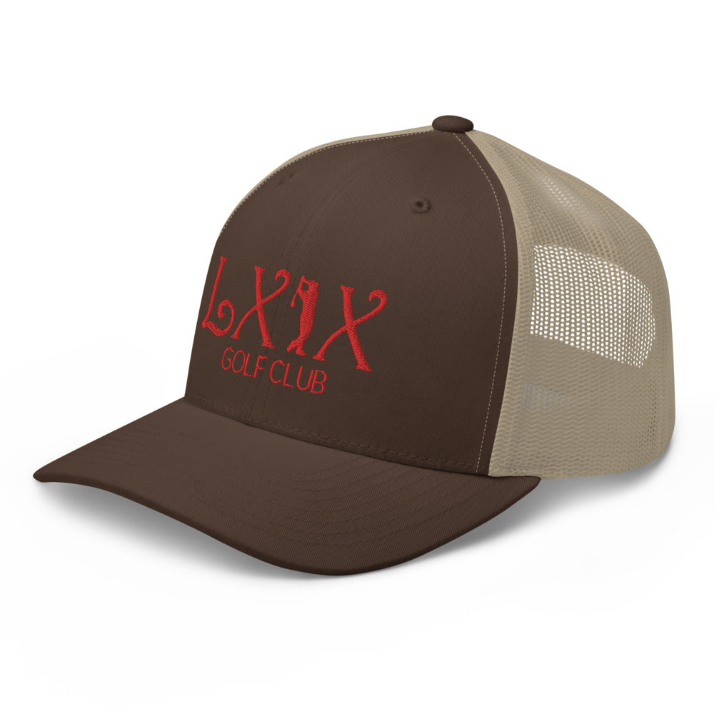 Curve Logo Trucker Cap - Red Logo